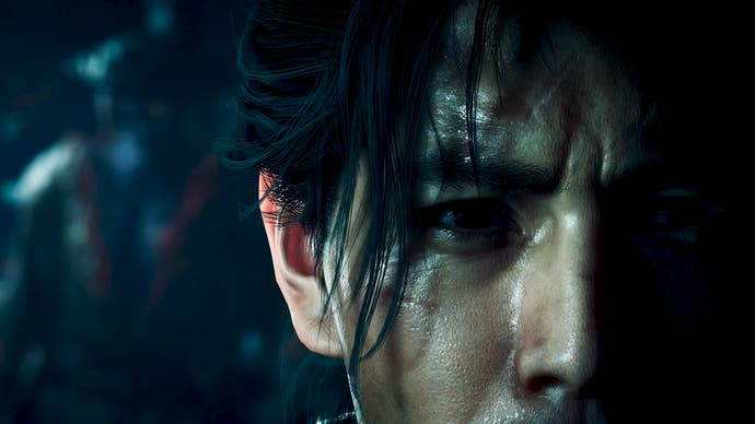 Extreme close up of Onimusha: Way of the Sword protagonist from reveal trailer