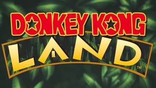 Donkey Kong Land logo against a lush green background