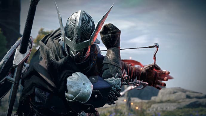 Elden Ring: Night Reign trailer screenshot showing player character holding a bow gun