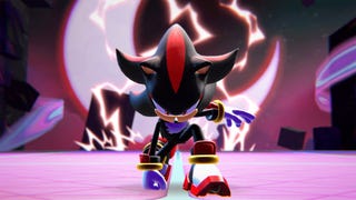 Sonic Dream Team screenshot of Shadow the Hedgehog kneeling