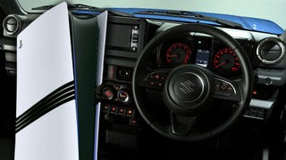 the cockpit of a suzuki jimny in gran turismo 7 with the ps5 pro