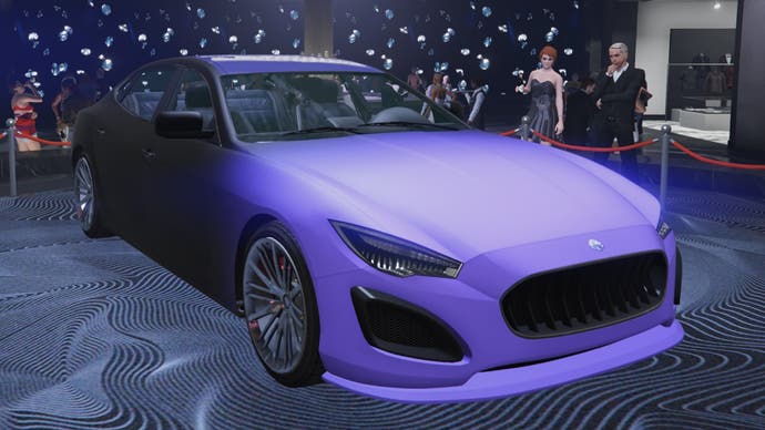 gta online purple and black Lampadati Cinquemila side view