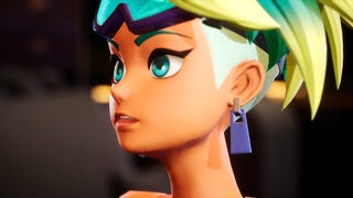 Foamstars screenshot showing a green eyed female with blond hair