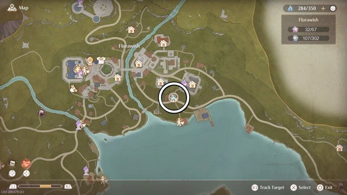 Map view of Salai's location in Infinity Nikki.