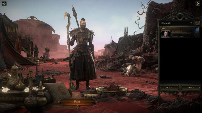 Bertie's monk character in Path of Exile 2.